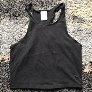 VS PINK basic black crop top